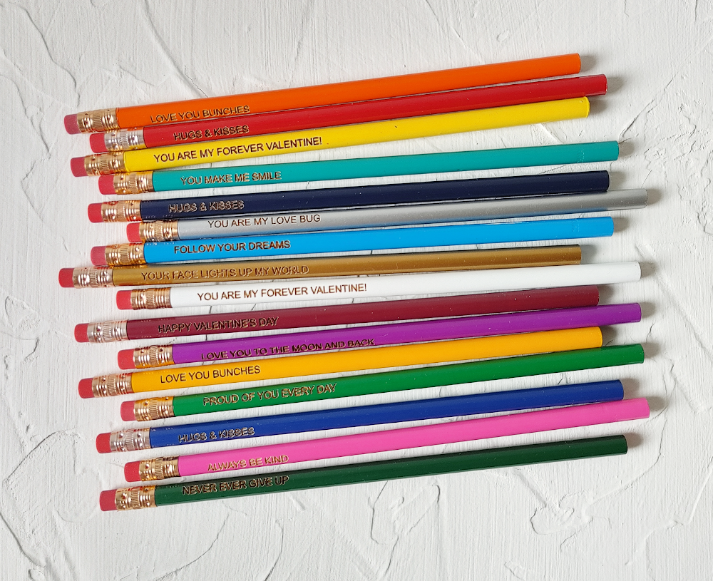 Inspirational Pencils Engraved with Messages