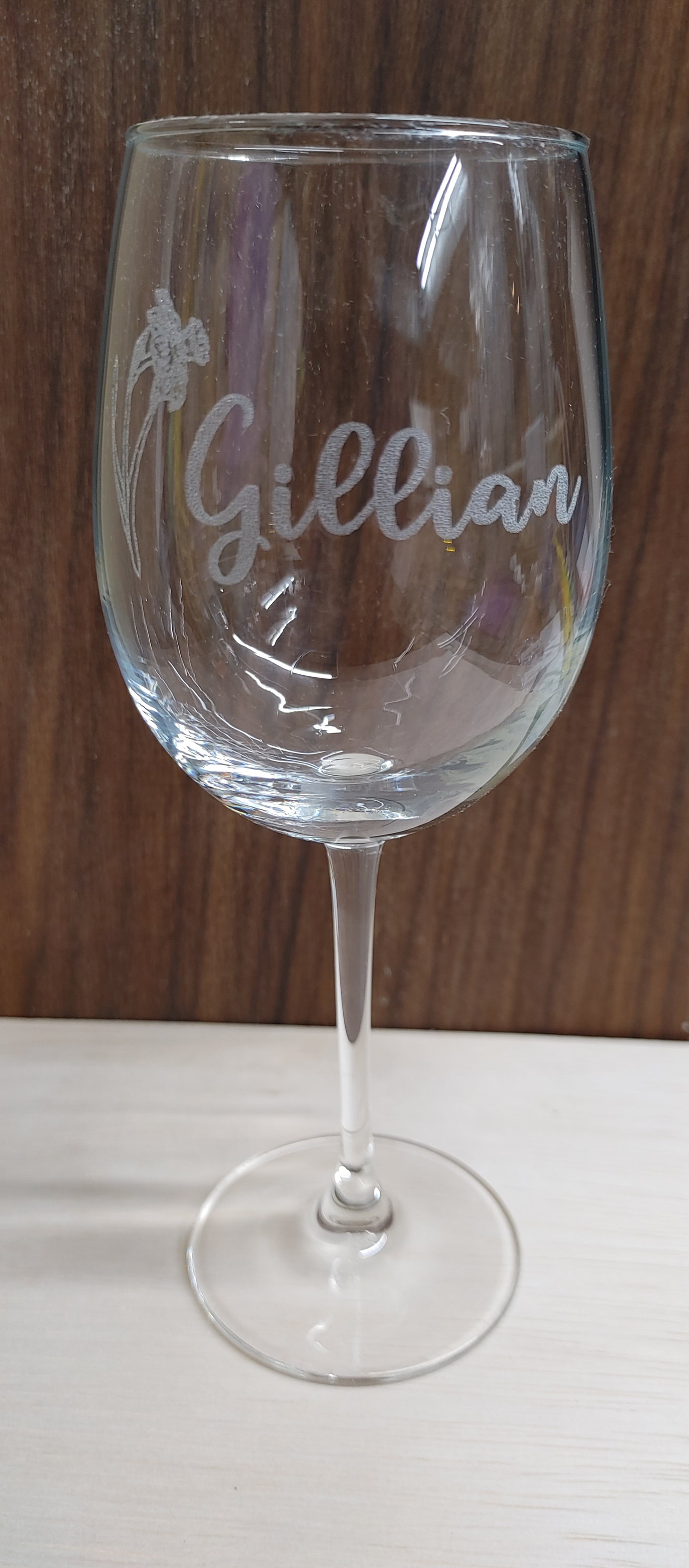 Personalized Engraved Wine Glass - 12Oz