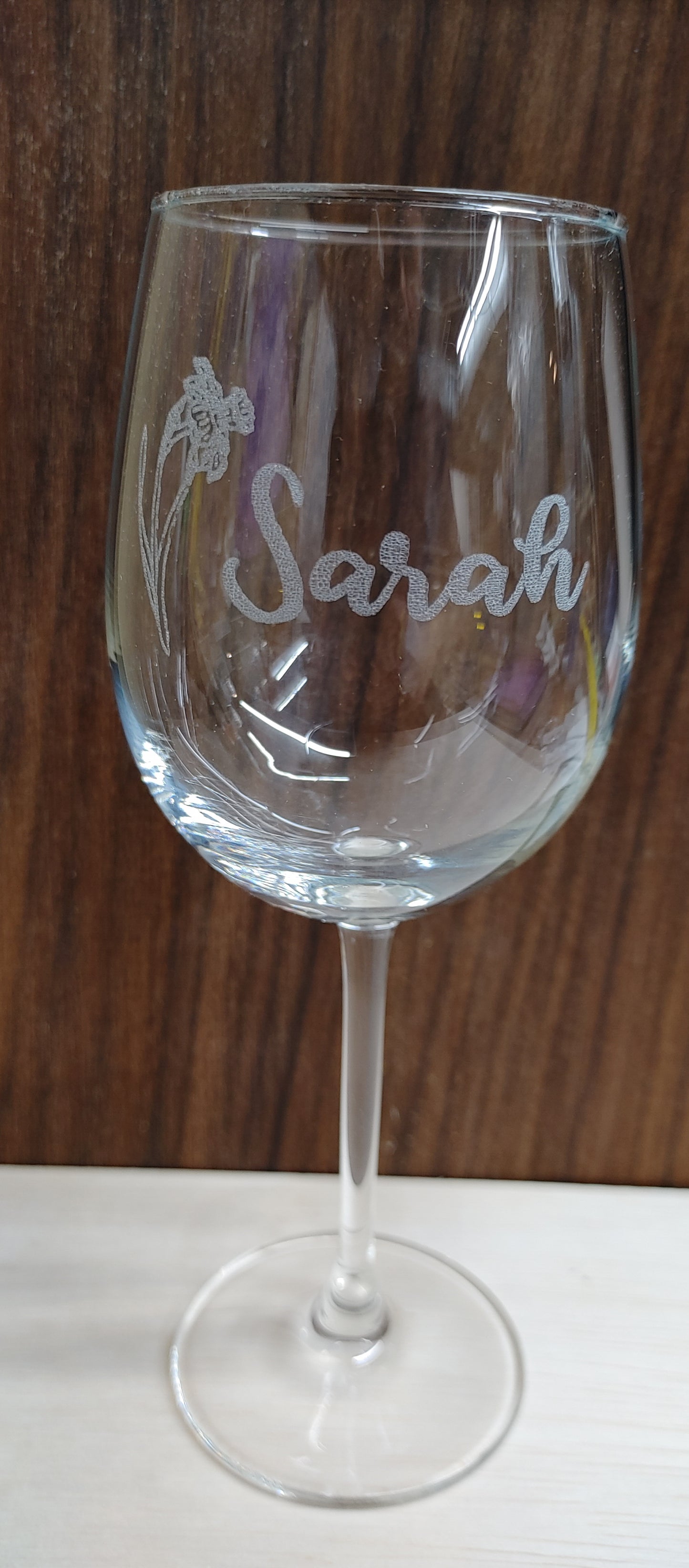 Personalized Engraved Wine Glass - 12Oz