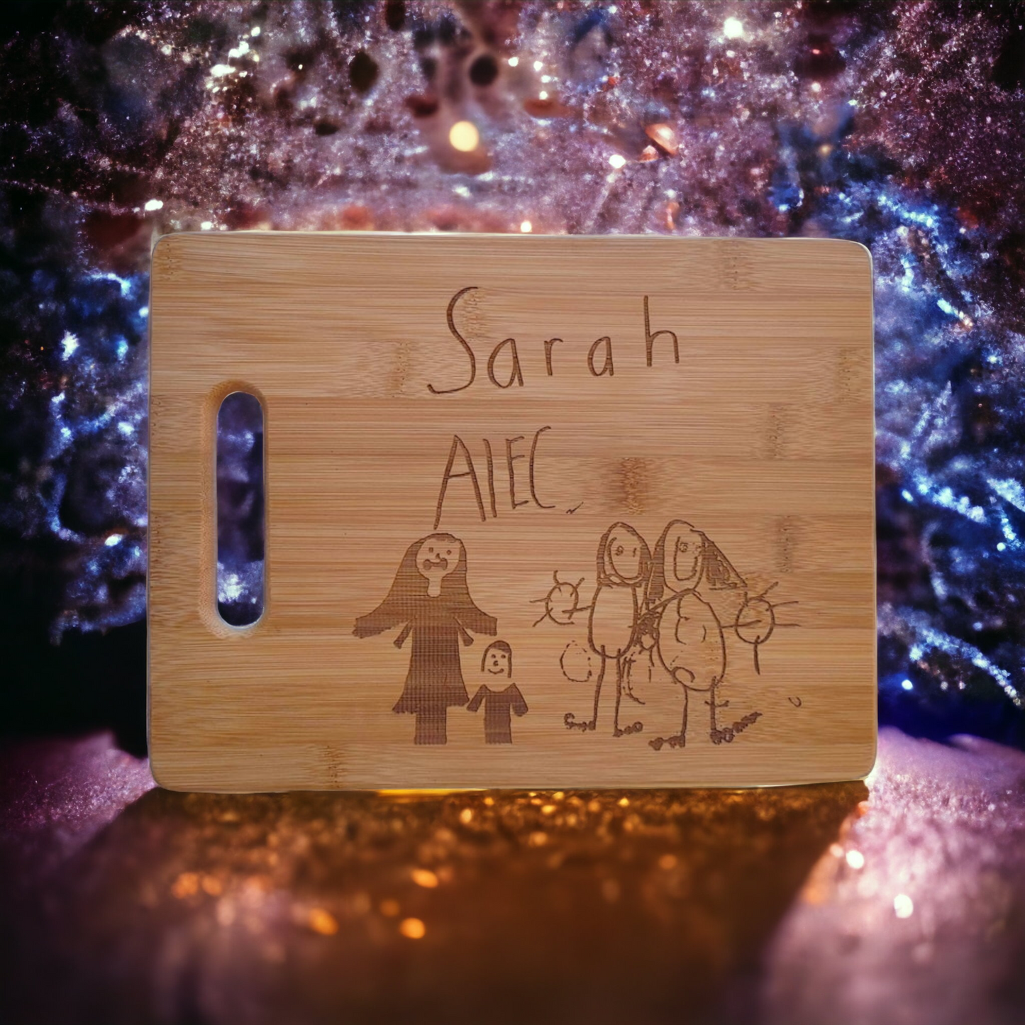 Custom Cutting Board engraved with Kid’s Drawing/Note!