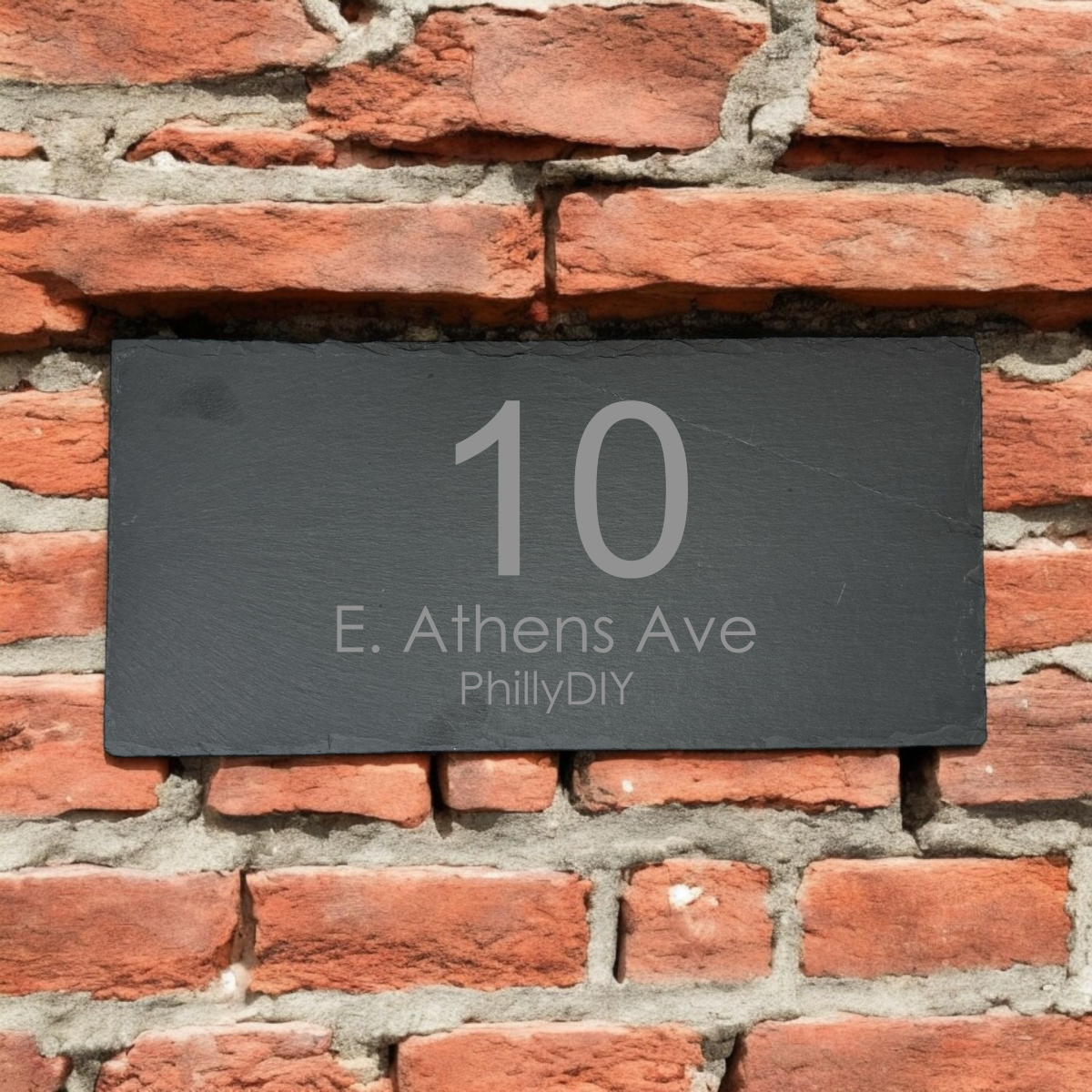 Personalized 15" x 7.5" Engraved Slate House Address Sign