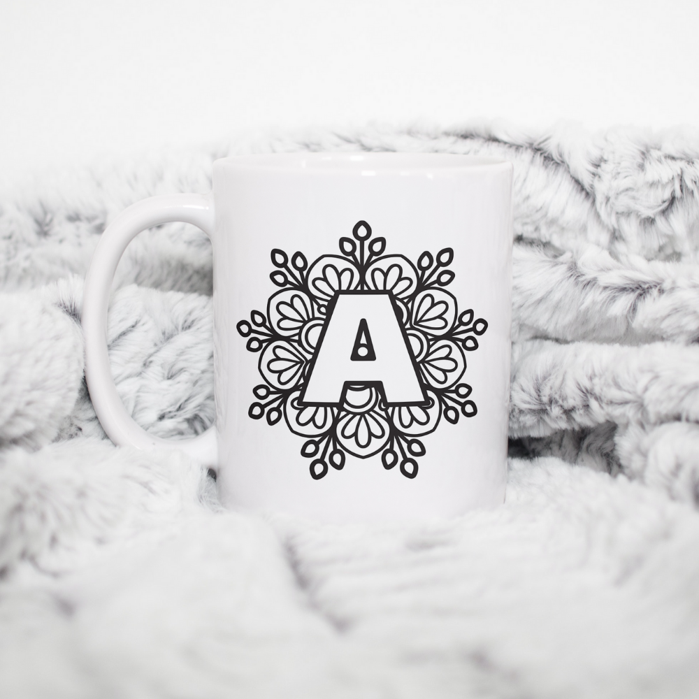 Mandala Initial Personalized Mug