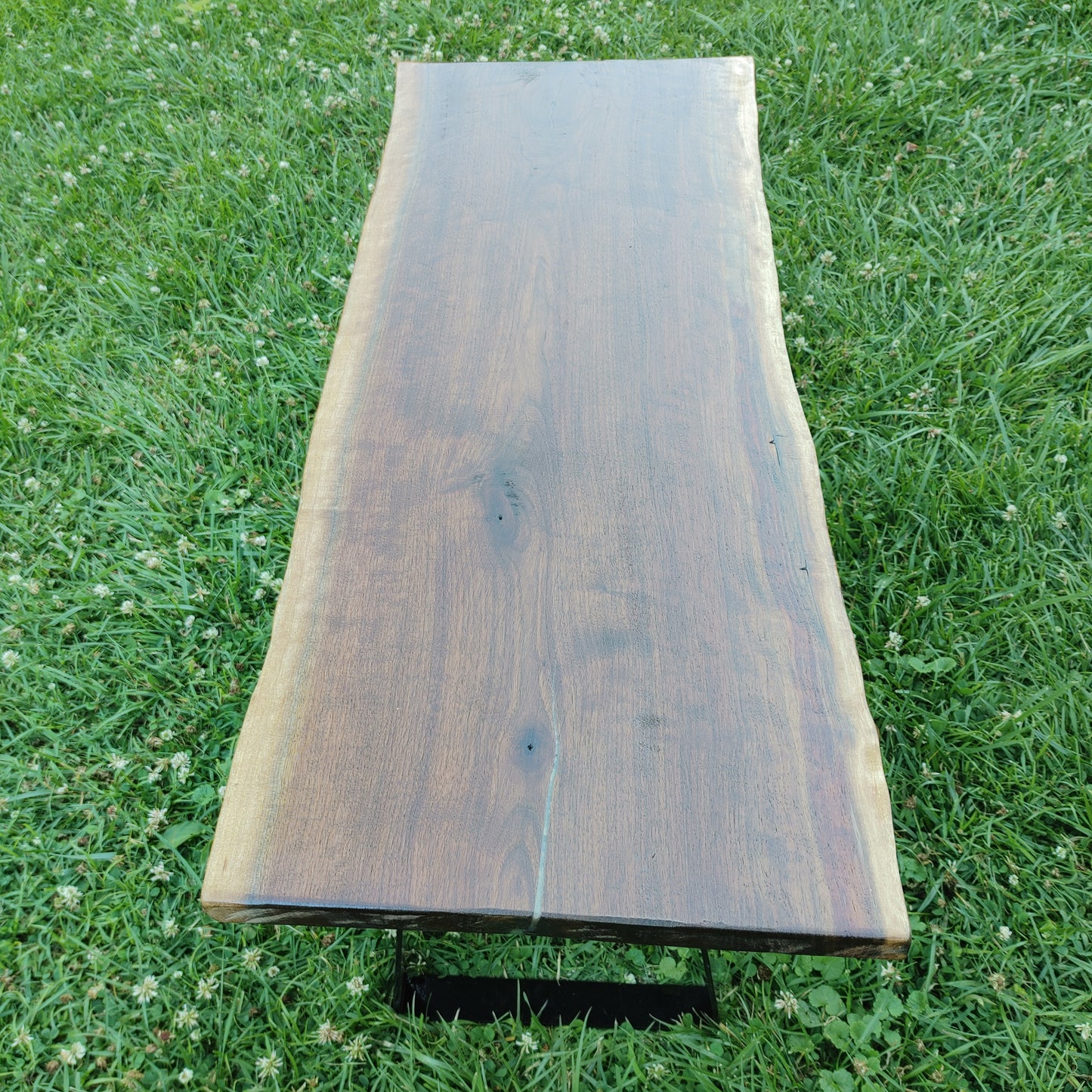 Live Edge Black Walnut Wood Bench