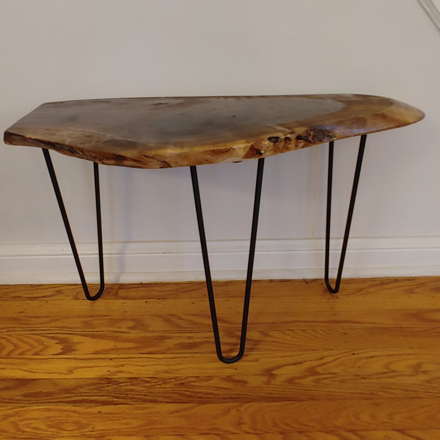 Minimalist Black Walnut Live Edge End Table