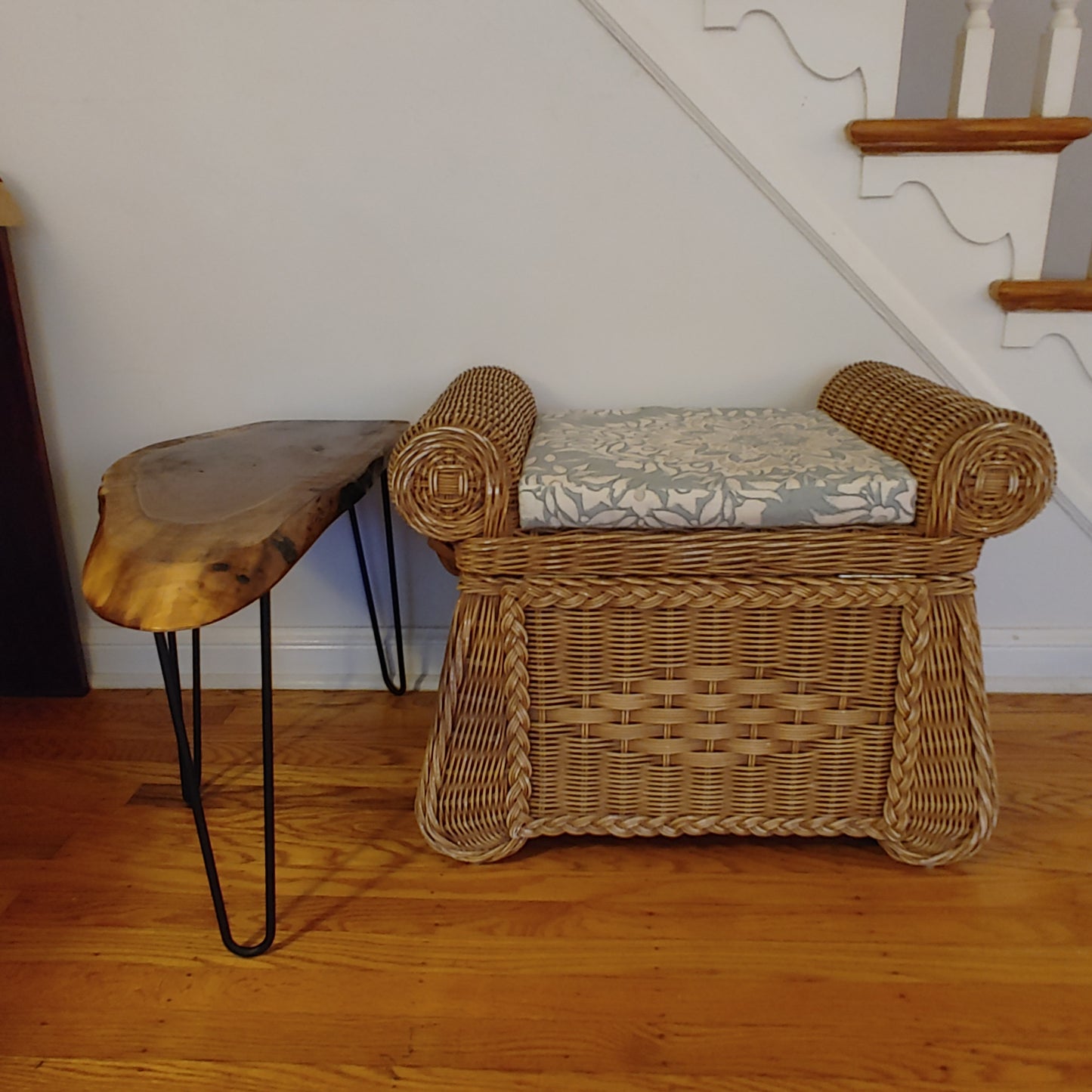 Minimalist Black Walnut Live Edge End Table