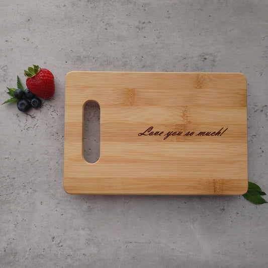 Small Cutting Board Engraved "Love you so much"