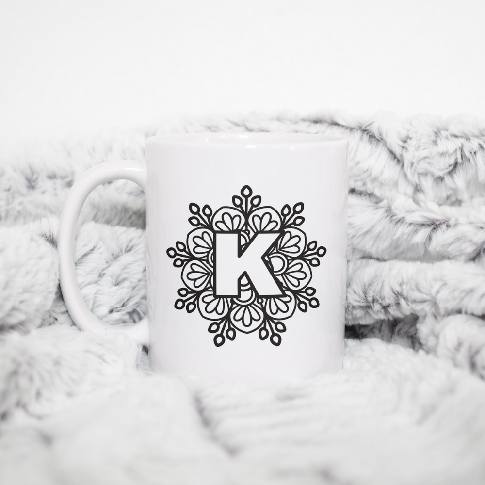 Mandala Initial Personalized Mug
