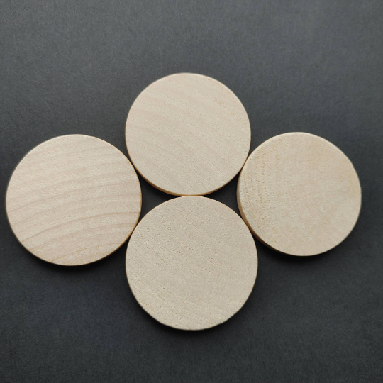 Custom Engraved 2" Wood Tokens or Coins