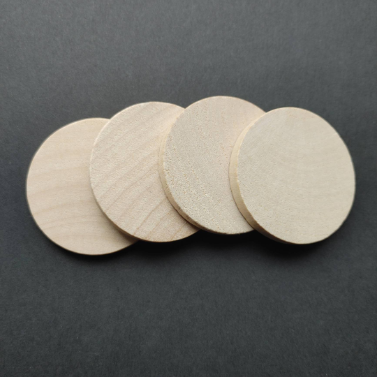 Custom Engraved 2" Wood Tokens or Coins