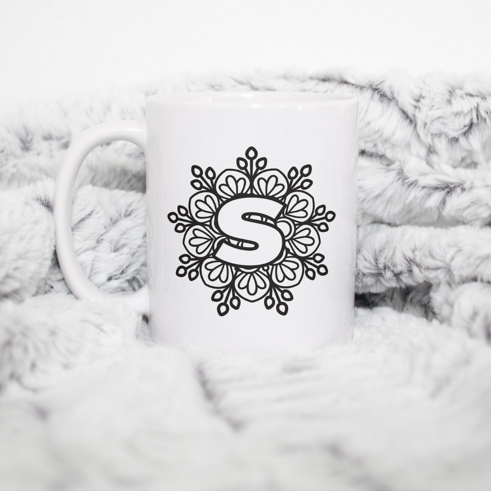 Mandala Initial Personalized Mug