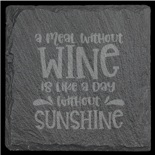 Funny Drink Themed Slate Coasters - set of 4