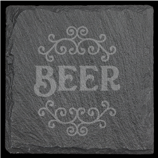 Funny Drink Themed Slate Coasters - set of 4
