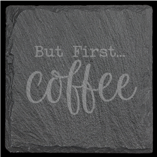 Tea & Coffee Themed Slate Coasters - set of 4