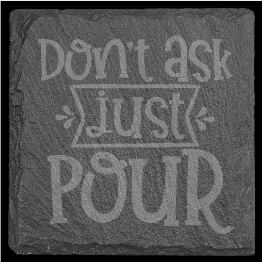 Funny Drink Themed Slate Coasters - set of 4