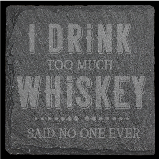 Funny Drink Themed Slate Coasters - set of 4