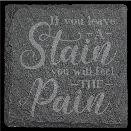 Funny Drink Themed Slate Coasters - set of 4