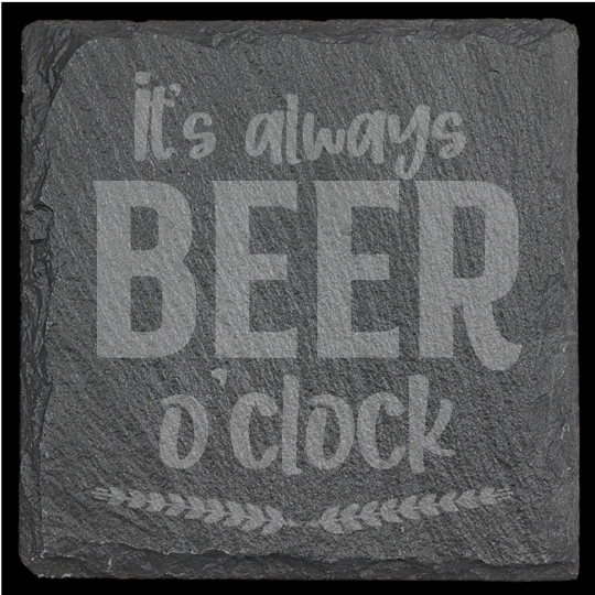 Funny Drink Themed Slate Coasters - set of 4