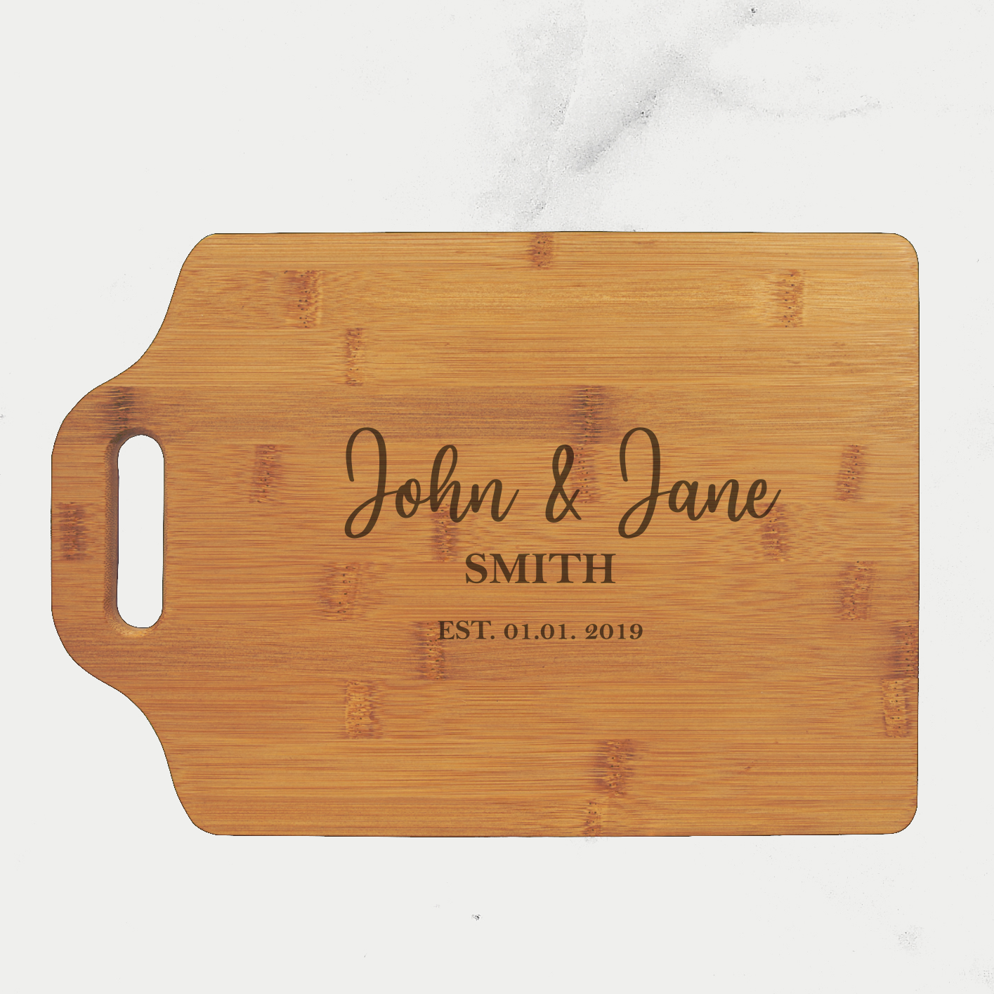 Custom Cutting Board Engraved With First & Last Names