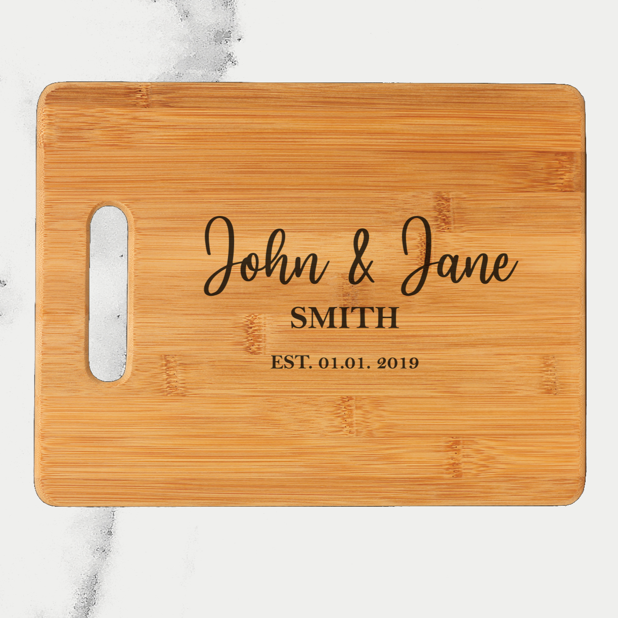 Custom Cutting Board Engraved With First & Last Names