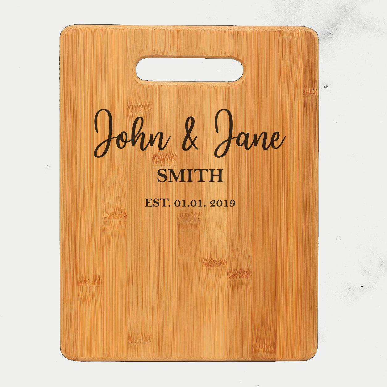 Custom Cutting Board Engraved With First & Last Names