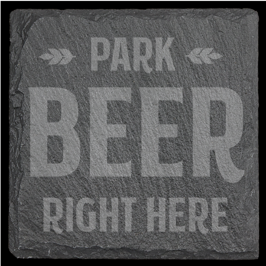 Funny Drink Themed Slate Coasters - set of 4