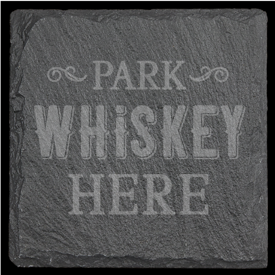 Funny Drink Themed Slate Coasters - set of 4
