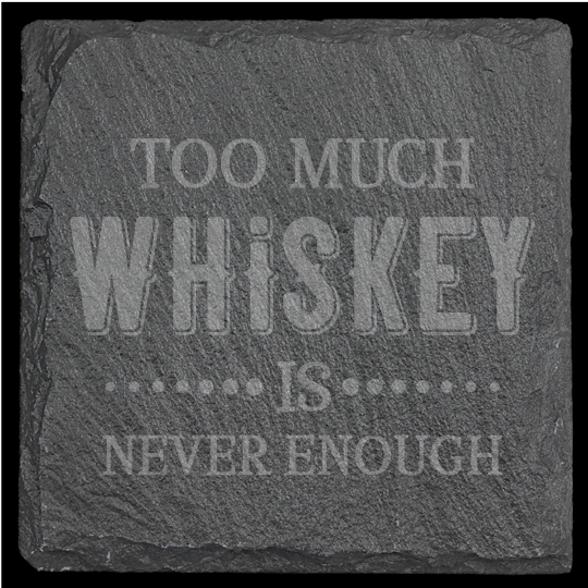Funny Drink Themed Slate Coasters - set of 4