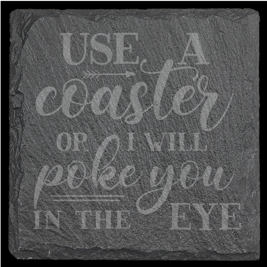 Funny Drink Themed Slate Coasters - set of 4