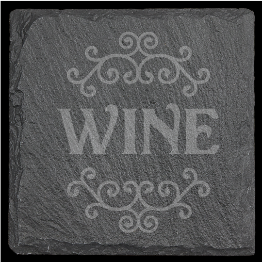 Funny Drink Themed Slate Coasters - set of 4