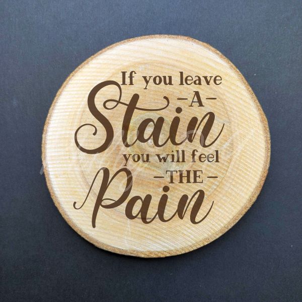 Funny Drink Themed Birch Wood Coasters - set of 4