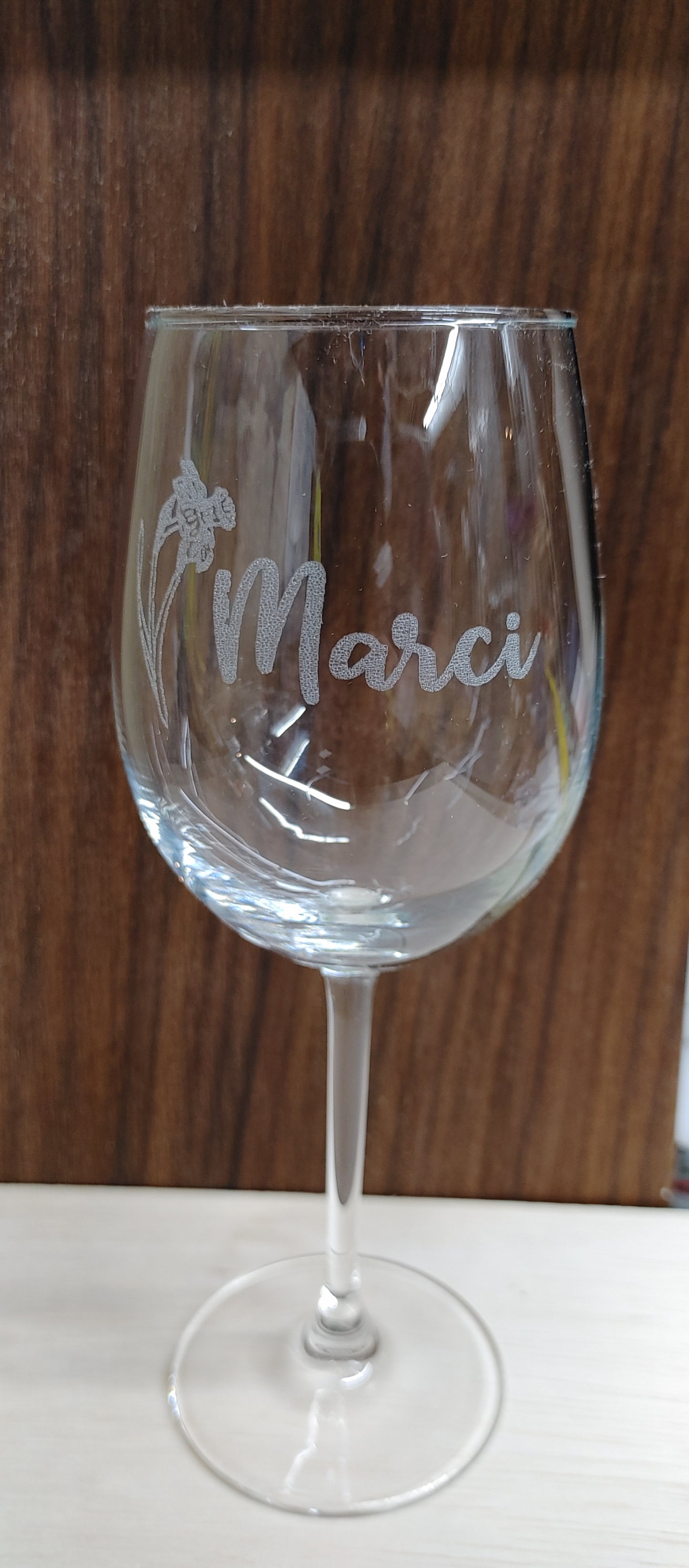 Personalized Engraved Wine Glass - 12Oz