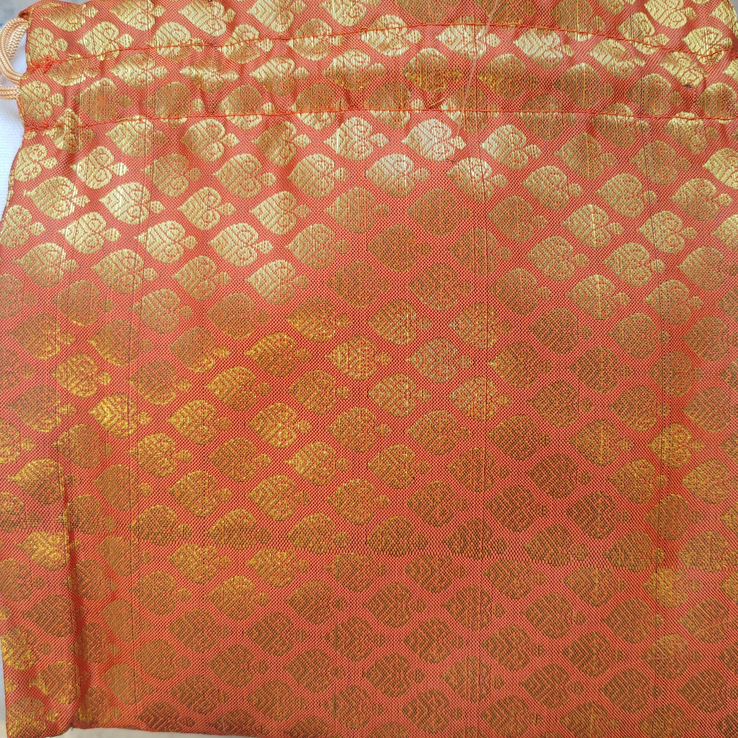 Brocade Fabric Drawstring Pouch