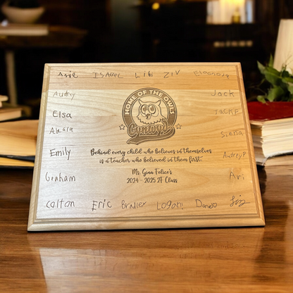 Custom Engraved Alder wood Plaque for Dads, Moms, Grads, Teachers & more