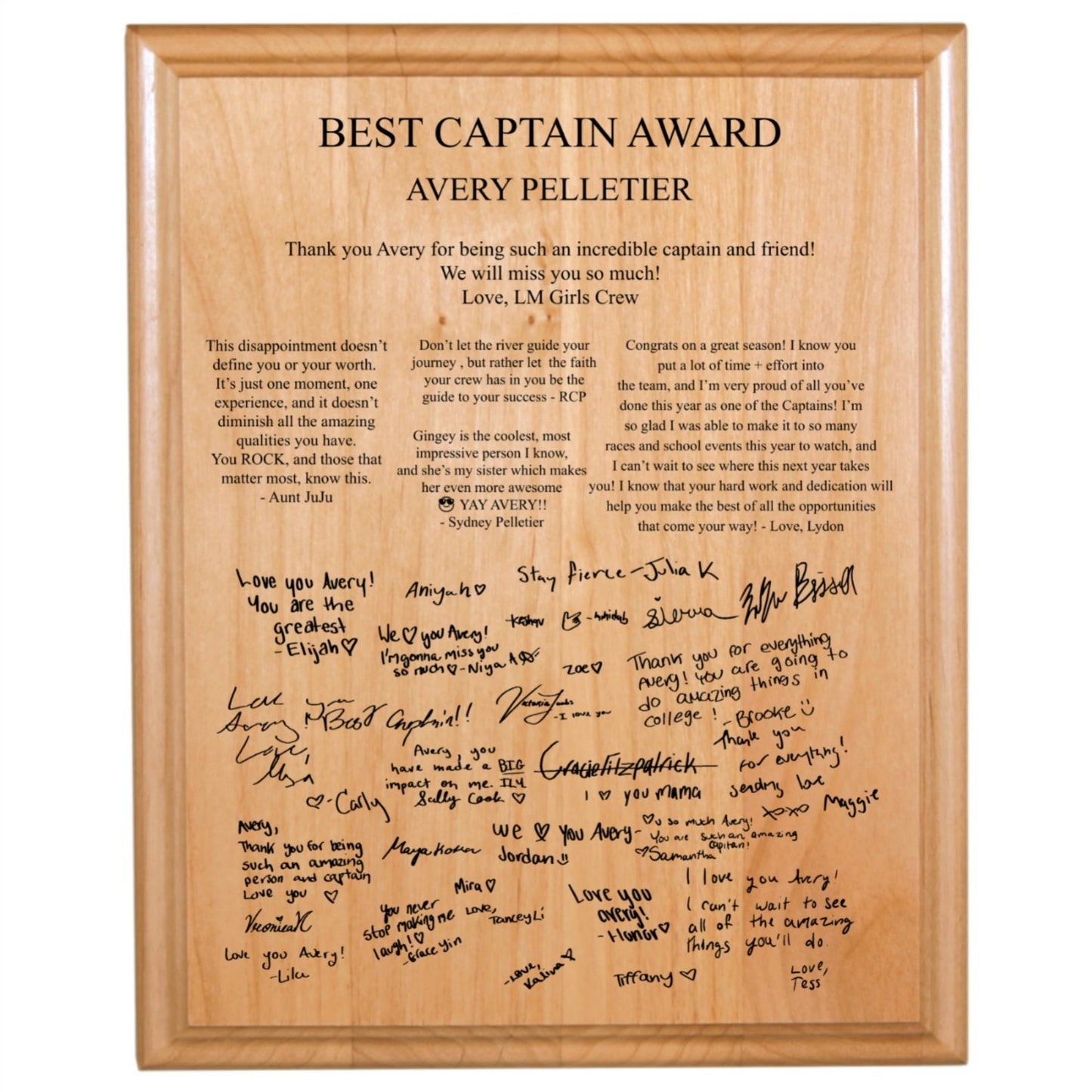 Custom Engraved Alder wood Plaque for Dads, Moms, Grads, Teachers & more
