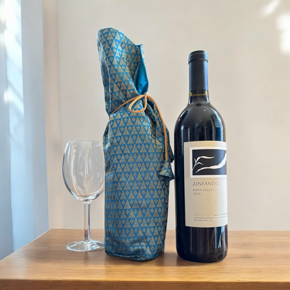 Premium Handmade Wine/Drink Bottle Gift Bag with Brocade fabric - Regular size