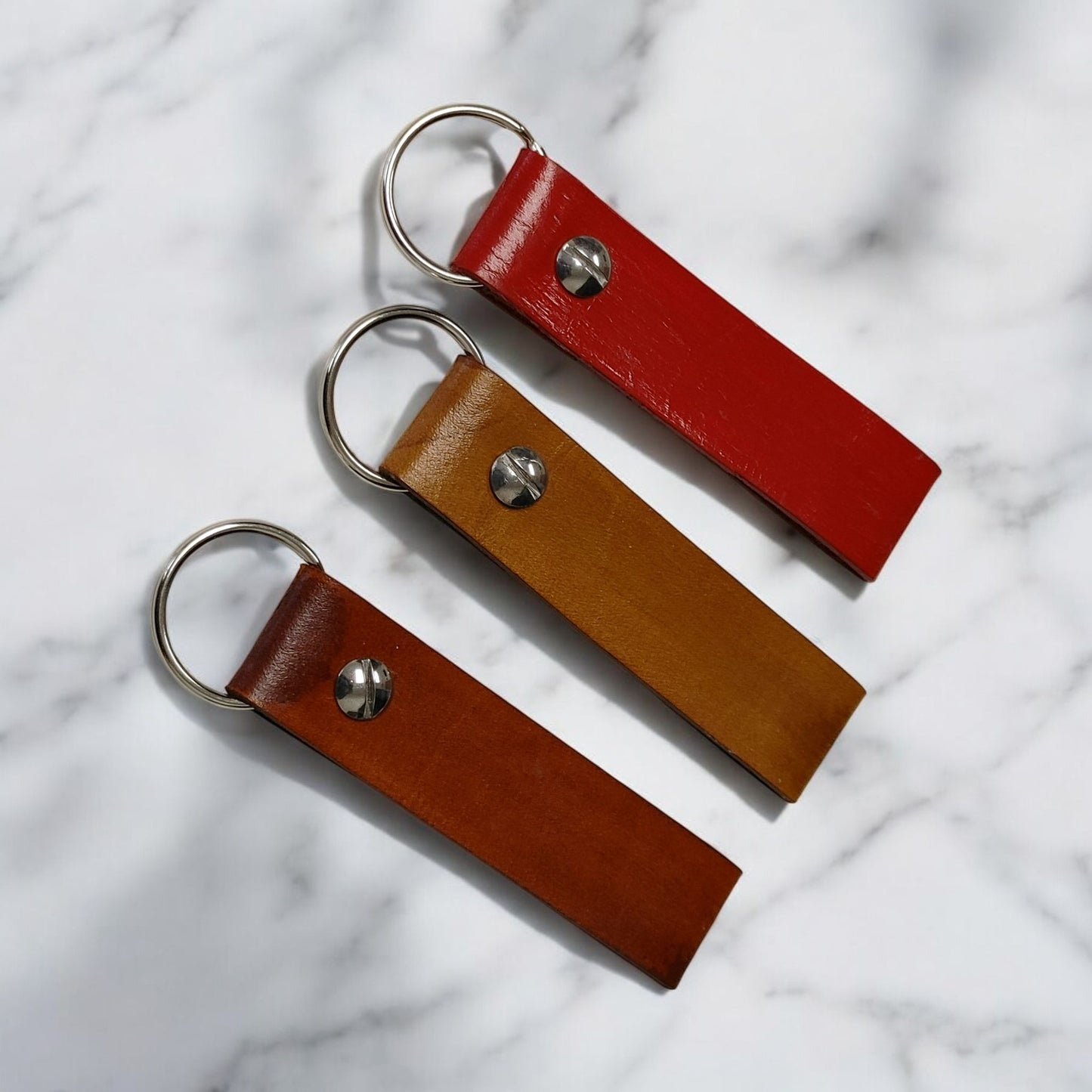 Handcrafted Genuine Leather Keychain – Made locally