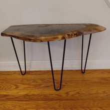 Load image into Gallery viewer, Minimalist Black Walnut Live Edge End Table
