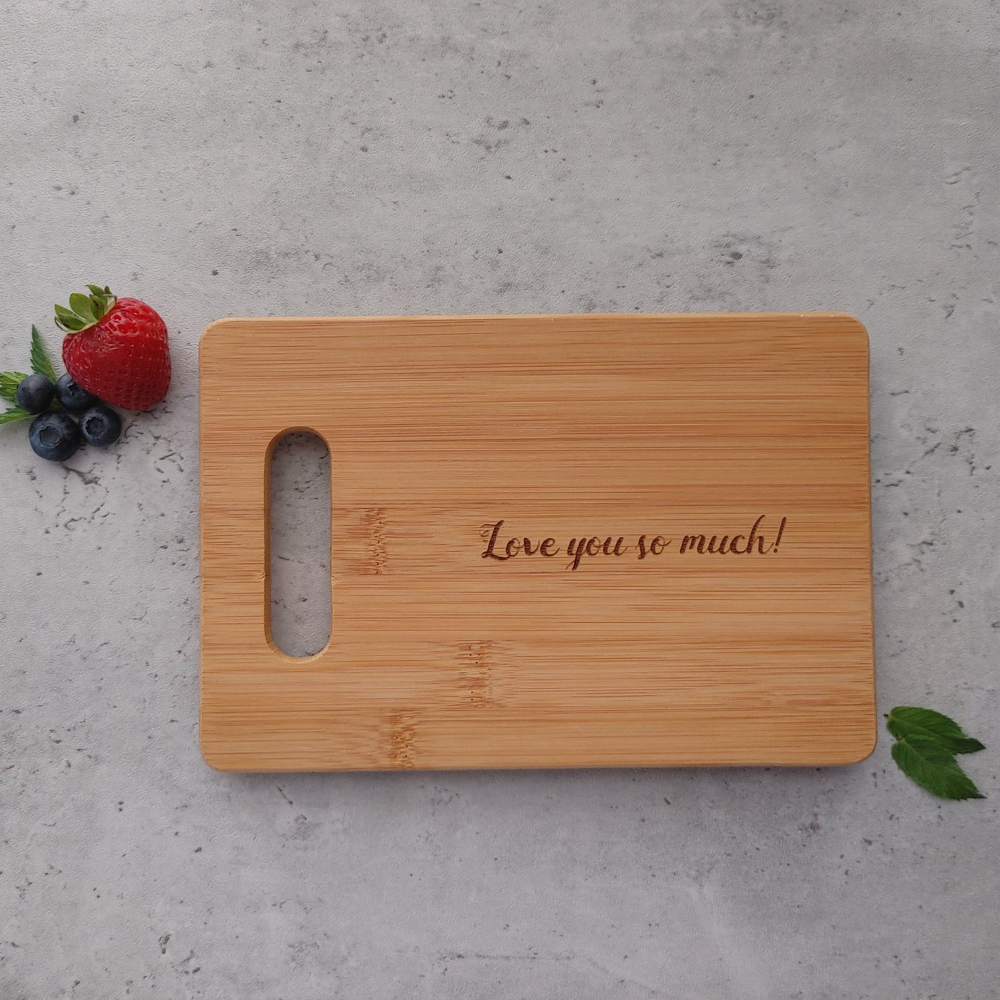 Small Cutting Board Engraved "Love you so much"