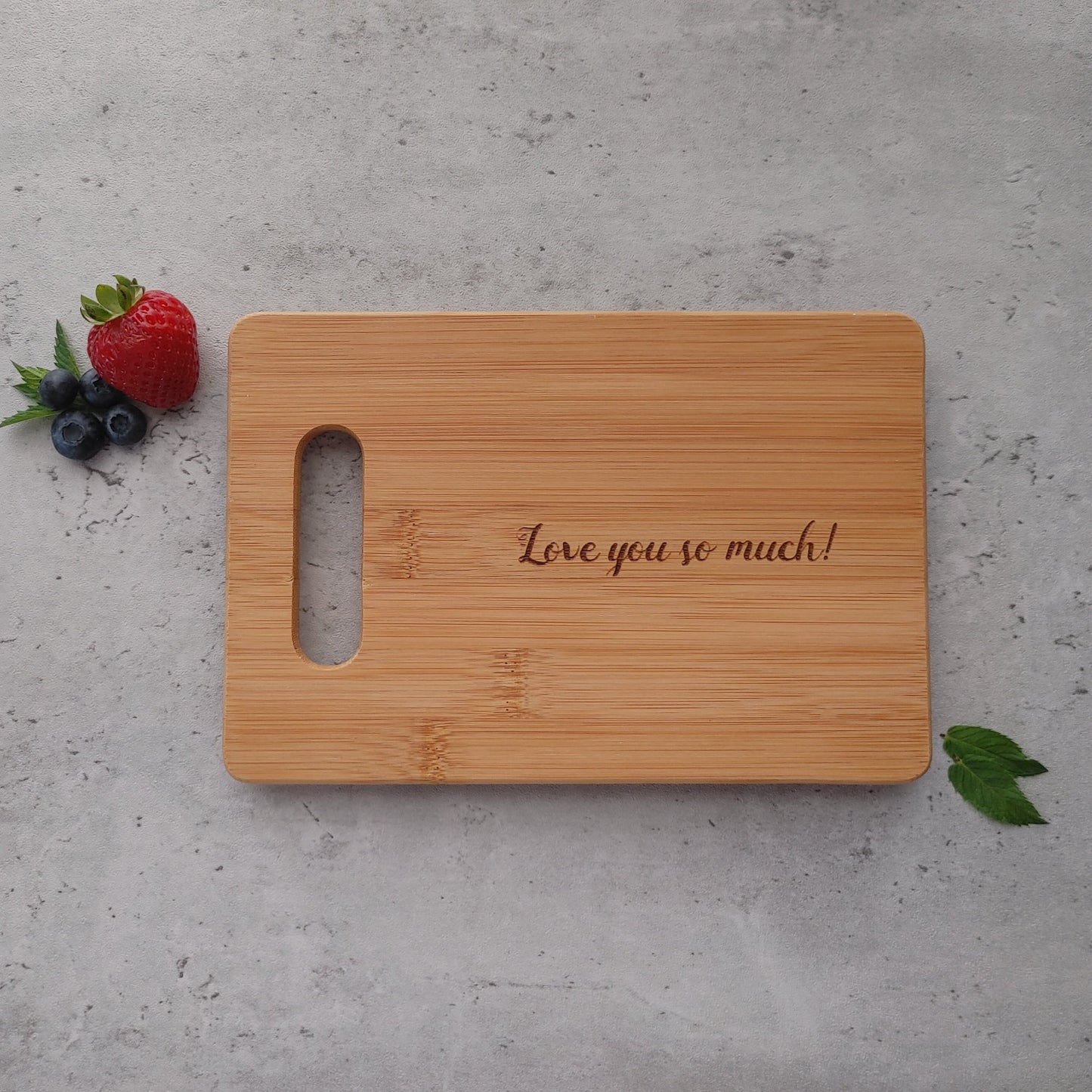 Small Cutting Board Engraved "Love you so much"