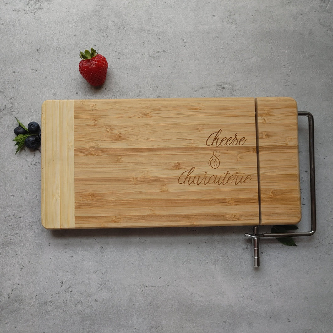 Bamboo Cheese Board Cutting Board Engraved with 