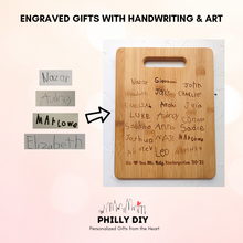 Load image into Gallery viewer, Custom Cutting Board Engraved With Kid’s Signatures For Teachers
