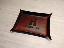 Load image into Gallery viewer, Personalized Engraved Leather tray made with Genuine Leather
