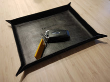 Load image into Gallery viewer, Personalized Engraved Leather tray made with Genuine Leather
