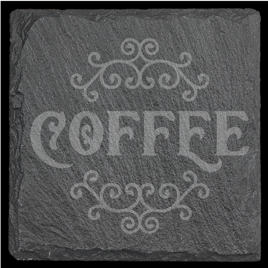 Tea & Coffee Themed Slate Coasters - set of 4