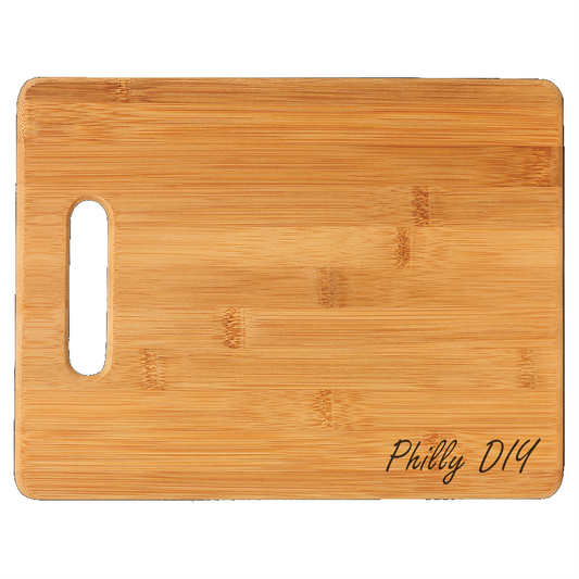 Medium Bamboo Cutting Board with logo example (11 1/2"x8 3/4")