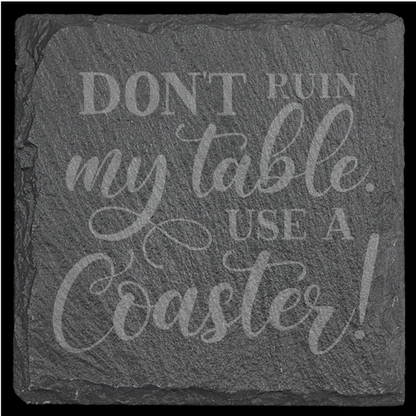 Funny Drink Themed Slate Coasters - set of 4
