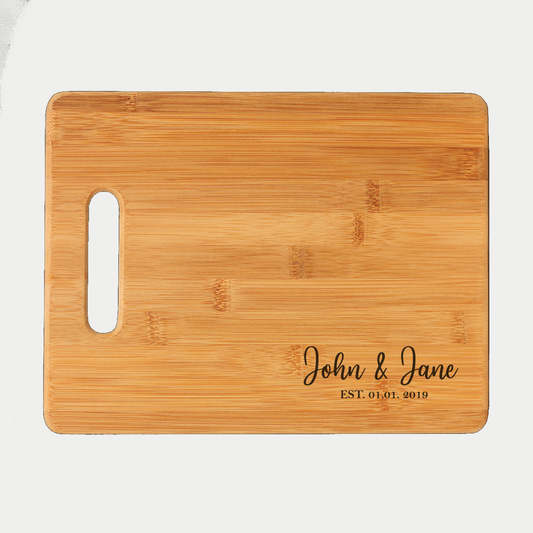 Custom Cutting Board Engraved With First & Last Names