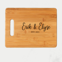 Load image into Gallery viewer, Custom Cutting Board Engraved With First &amp; Last Names
