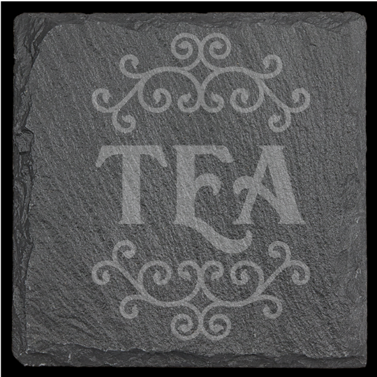 Tea & Coffee Themed Slate Coasters - set of 4
