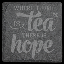 Load image into Gallery viewer, Tea &amp; Coffee Themed Slate Coasters - set of 4
